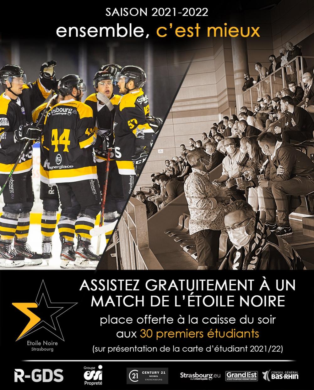 GRATUIT - places pour les matchs de Hockey réservées aux étudiant-es