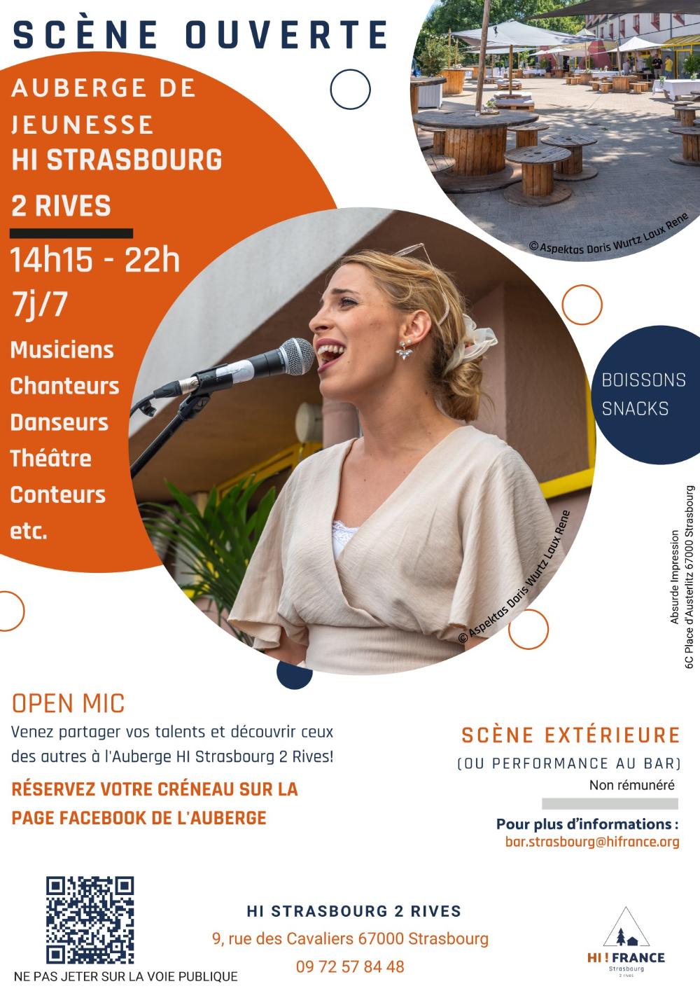 Scène ouverte - Auberge de jeunesse HI Strasbourg 2 Rives